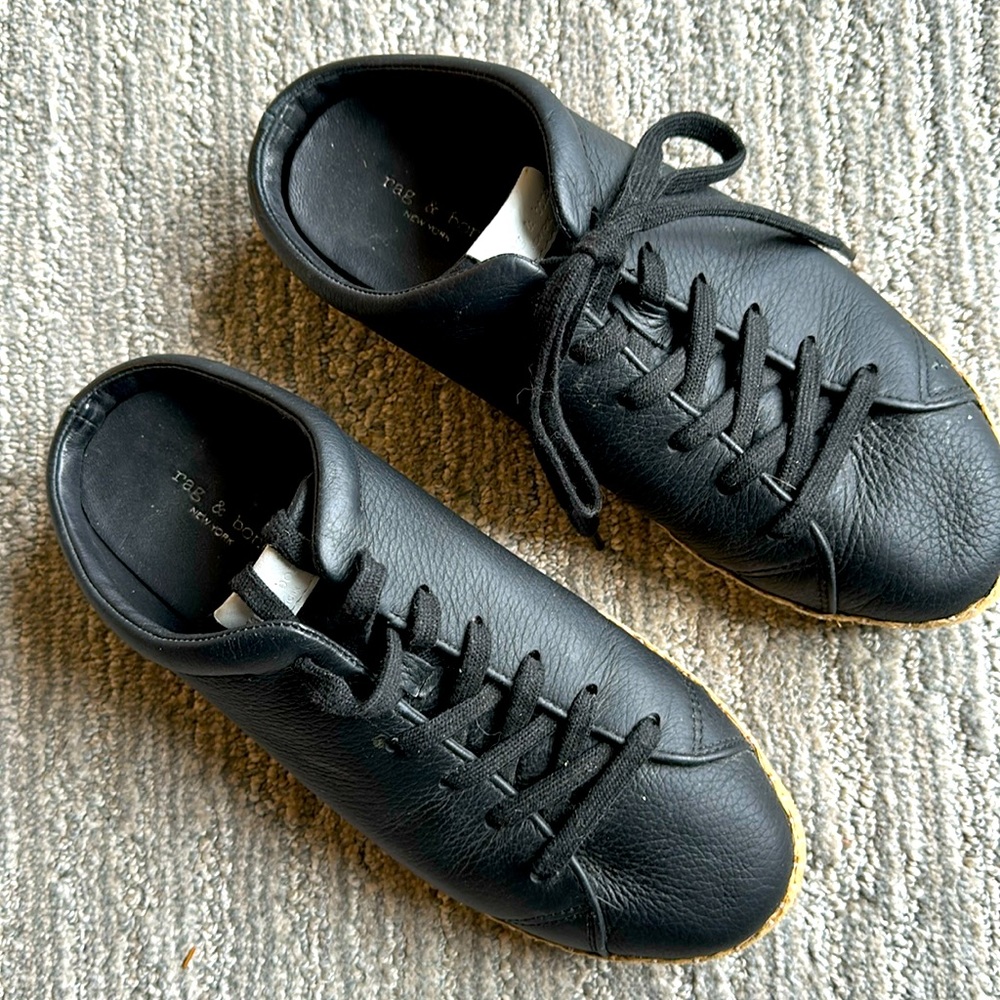RAG & BONE LEATHER SLIP ON